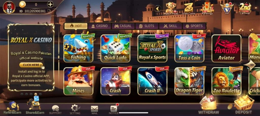 Royal X77 casino Game Apkmatu.com